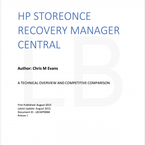 Client White Paper: Hp StoreOnce Recovery Manager Central
