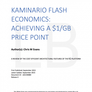 Client White Paper: Kaminario Flash Economics: Achieving a $1/GB Price Point